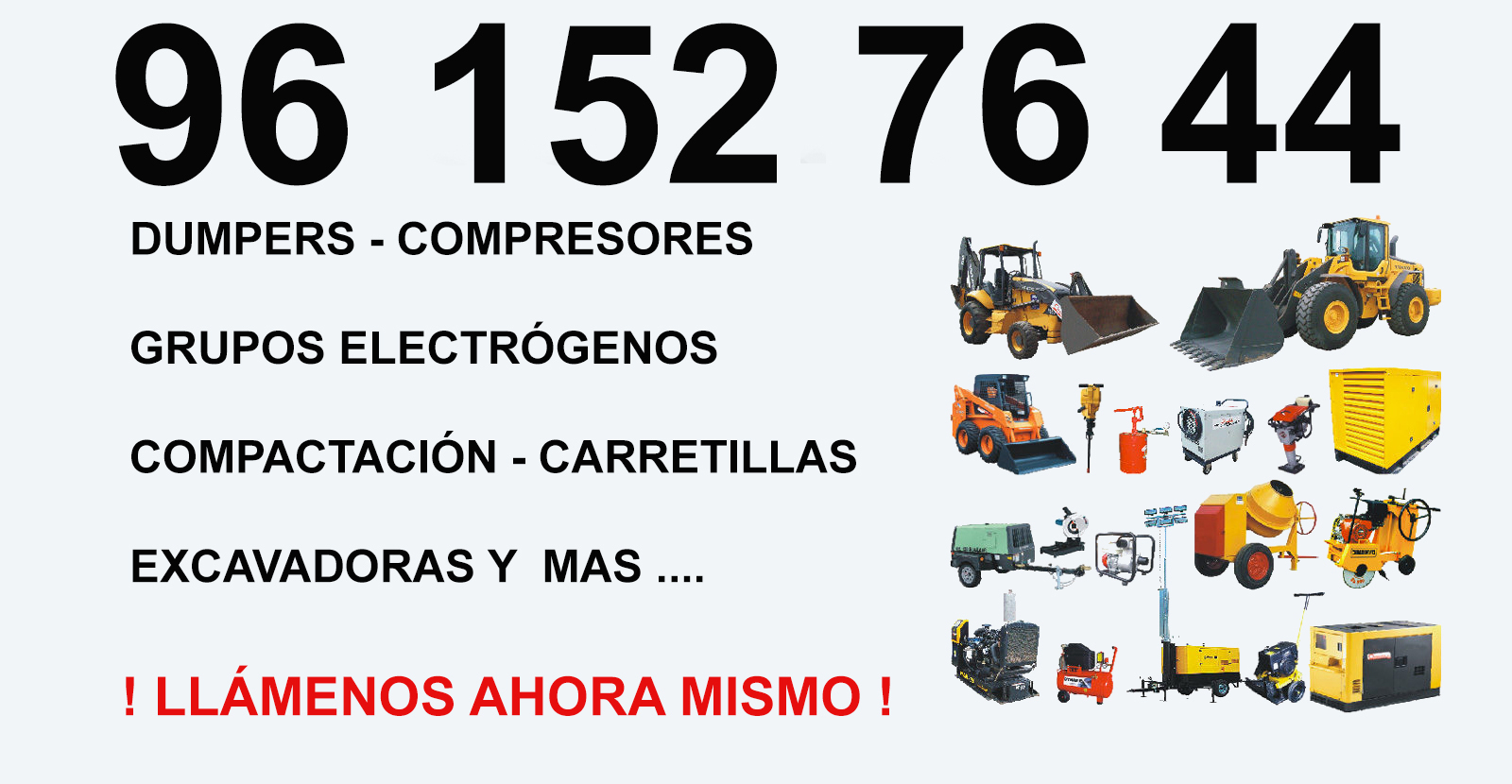 Maquina Maquinaria alquiler Guadassuar