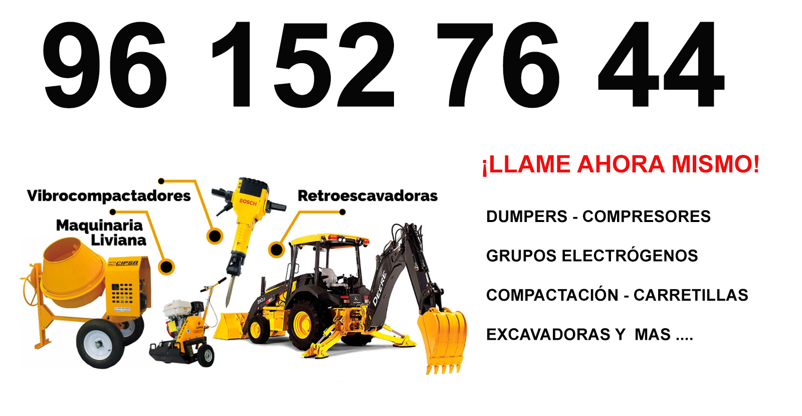 Maquinaria en Alquiler Guadassuar