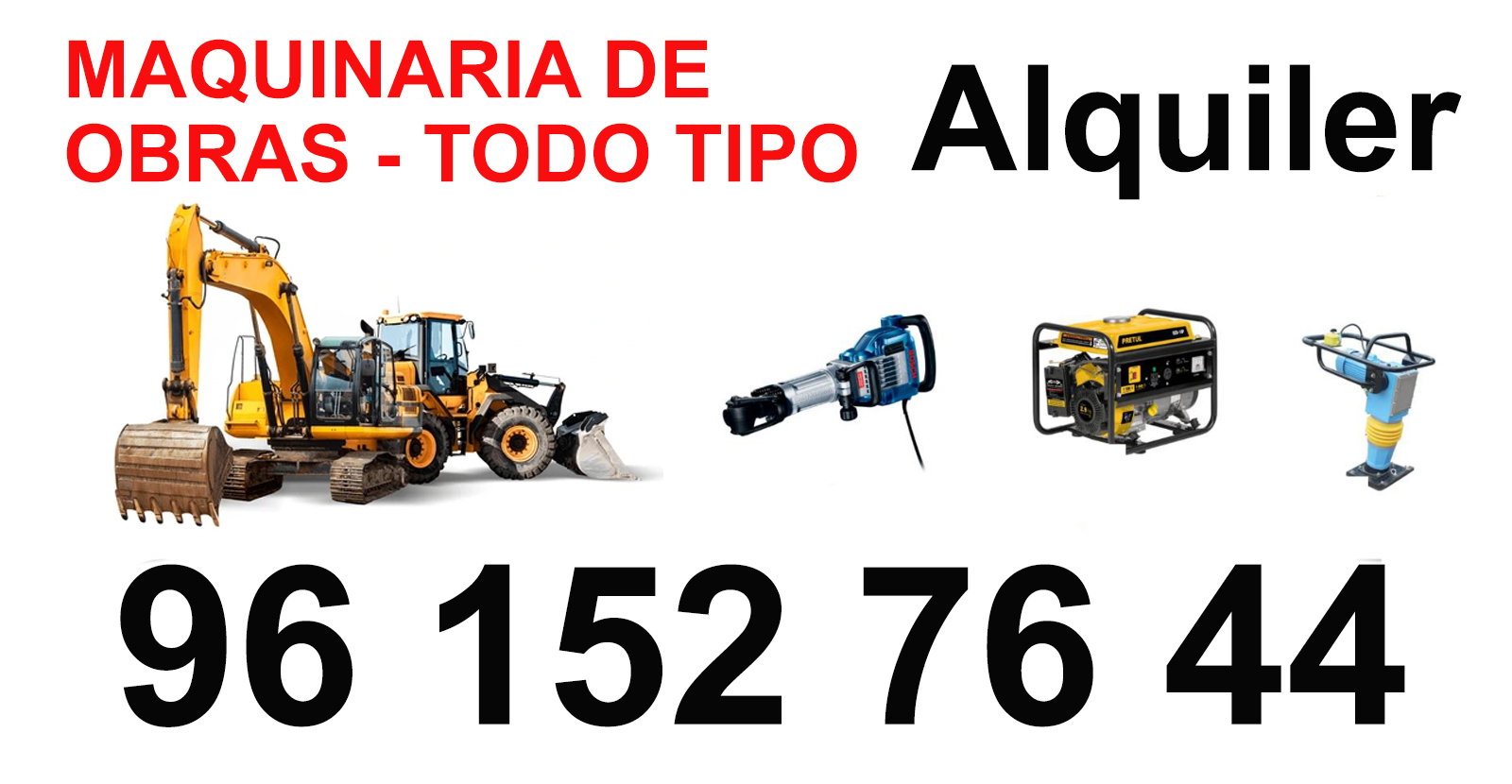 Alquiler Excavadoras Orugas Guadassuar